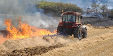 Edirne’de orman ve anız yangınına havadan ve karadan müdahale sürüyor