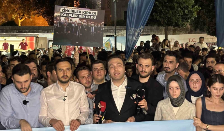 Fatih’te Ayasofya’nın açılış yıldönümü yürüyüşü