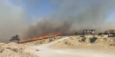 Ayvacık’ta başlayan yangın yerleşim yerlerini tehdit ediyor