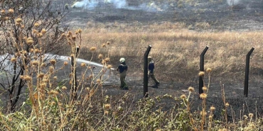 Bahçeşehir’de otluk alan alev alev yandı, yol trafiğe kapatıldı