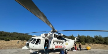 Orhaneli’de yangın helikopteri göreve başladı
