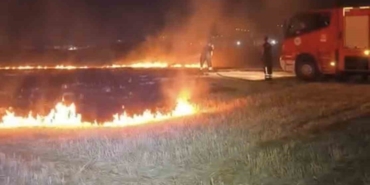 Tekirdağ’da alevler geceyi aydınlattı