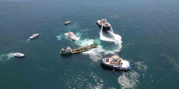 İstanbul Ambarlı açıklarında tanker yangını