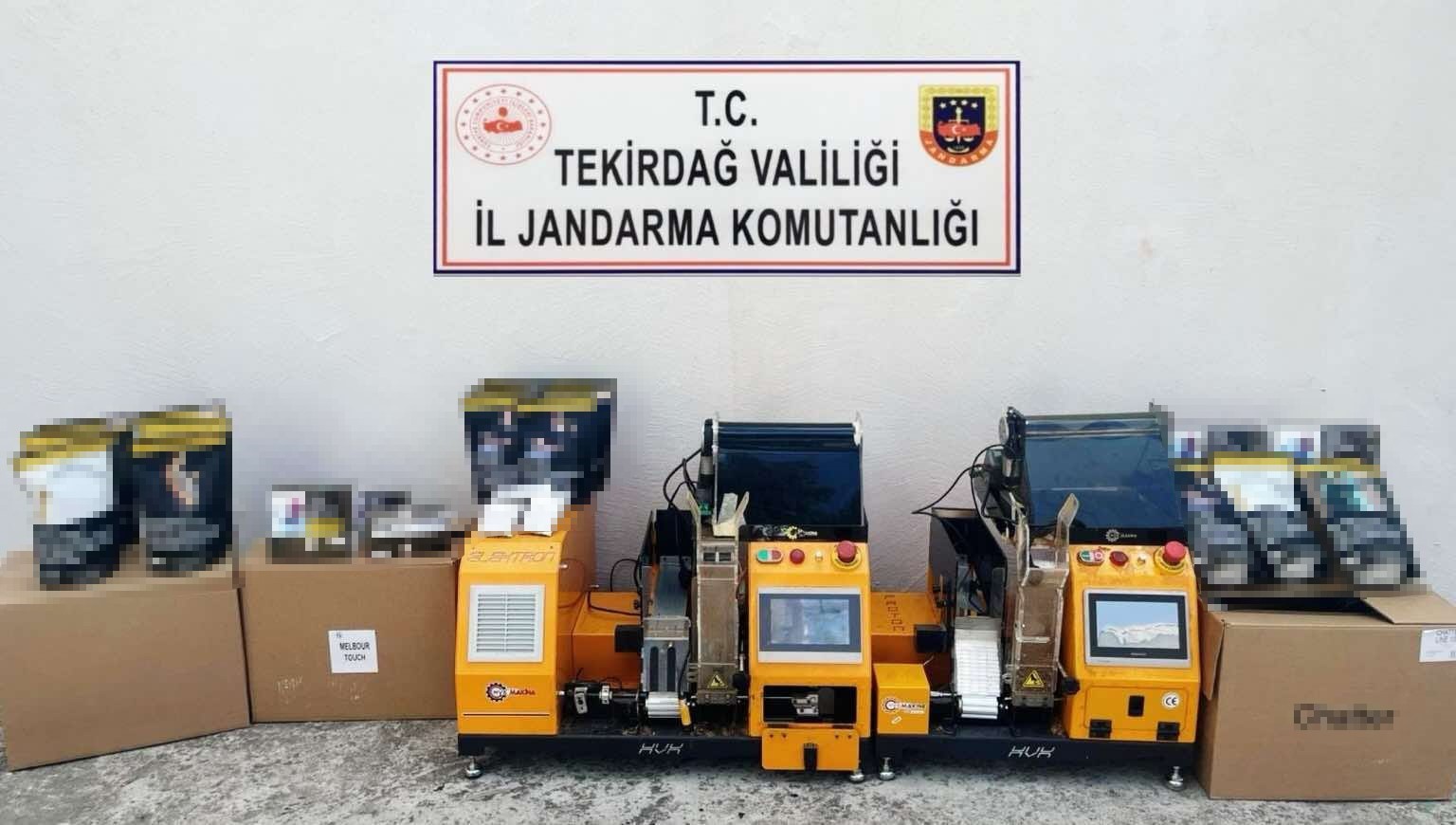 Tekirdağ’da jandarmadan tütün ve makaron operasyonu