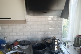 Manyas’ta apartman dairesinin mutfağında yangın çıktı