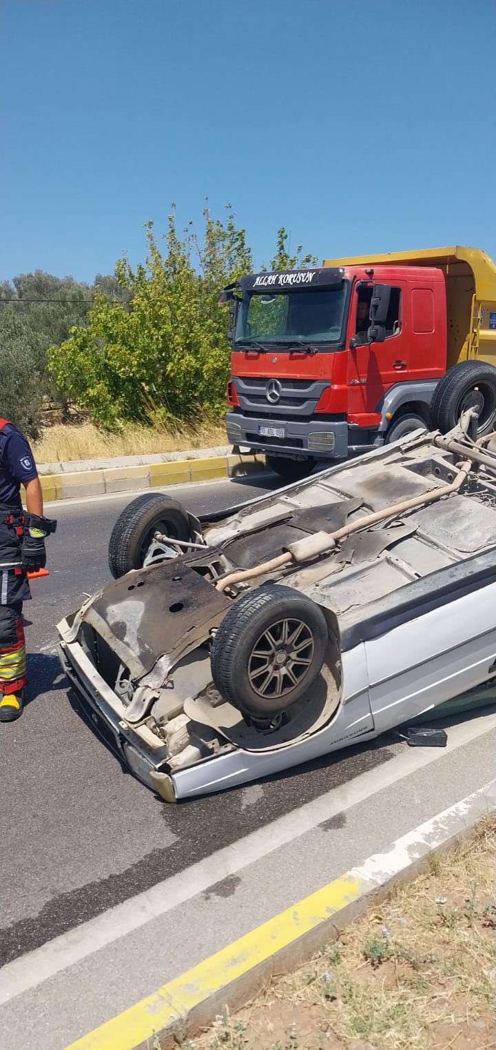 Gömeç’te tek taraflı trafik kazası: 1 kişi yaralandı