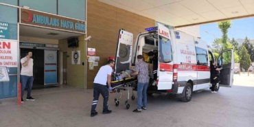 Suntaların altında kalan işçi yaralandı