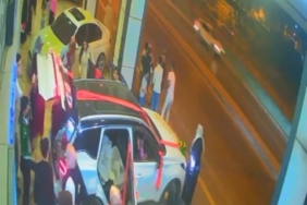 Gelini alan araba damatsız böyle harekete geçti, kazada gelin ölümden döndü
