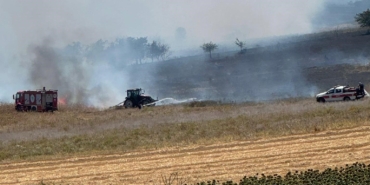 Hayrabolu’daki anız yangınına müdahale sürüyor