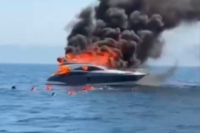 Kınalıada açıklarında tekne yangınında denize atlayanların görüntüsü ortaya çıktı