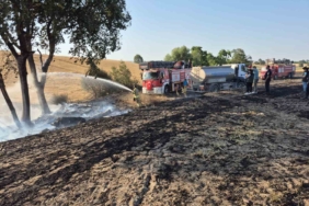 Gönen’de kırsal alanda çıkan arazi yangını söndürüldü