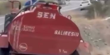 Dayanışmanın en güzel görüntüleri...Yangına jant üzerinde gitti