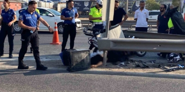 Bariyere çarpan motosikletin sürücüsü hayatını kaybetti