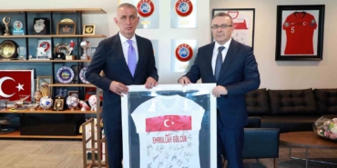 Emrullah Gölcük’ten TFF Başkanı Hacıosmanoğlu’na ziyaret