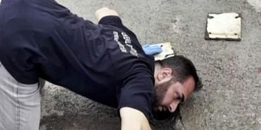 Kanala düşen yavru köpek için zamanla yarıştılar