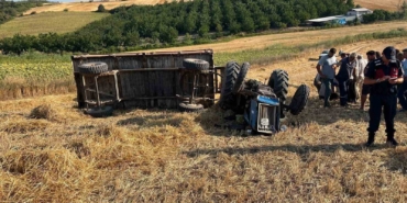 Devrilen traktörün altında kalan kişi hayatını kaybetti