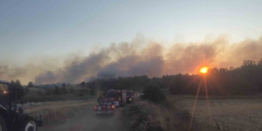 Tekirdağ’da eski kömür ocağı sahasında yangın