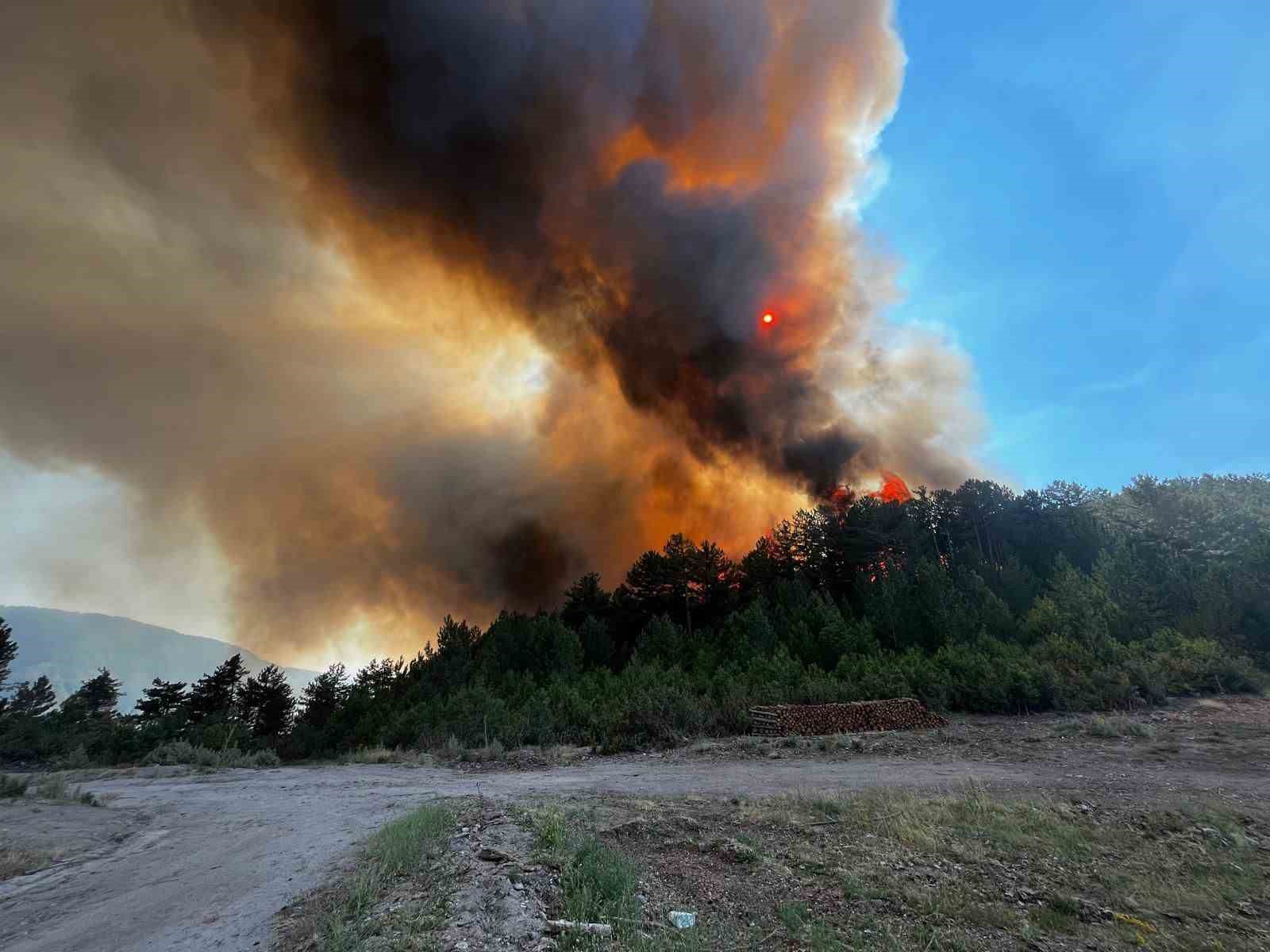 Sındırgı’daki orman yangınını söndürme çalışmaları sürüyor