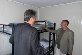 Başkan Yıldırım, konteyner kentlerde incelemelerde bulundu