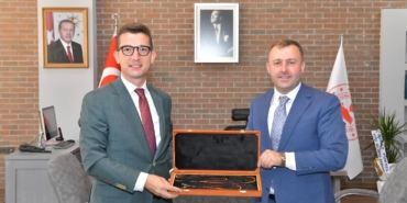 Başkan Güray Yüksel’den, Kaymakam Yusuf Kaptanoğlu’na hayırlı olsun ziyareti