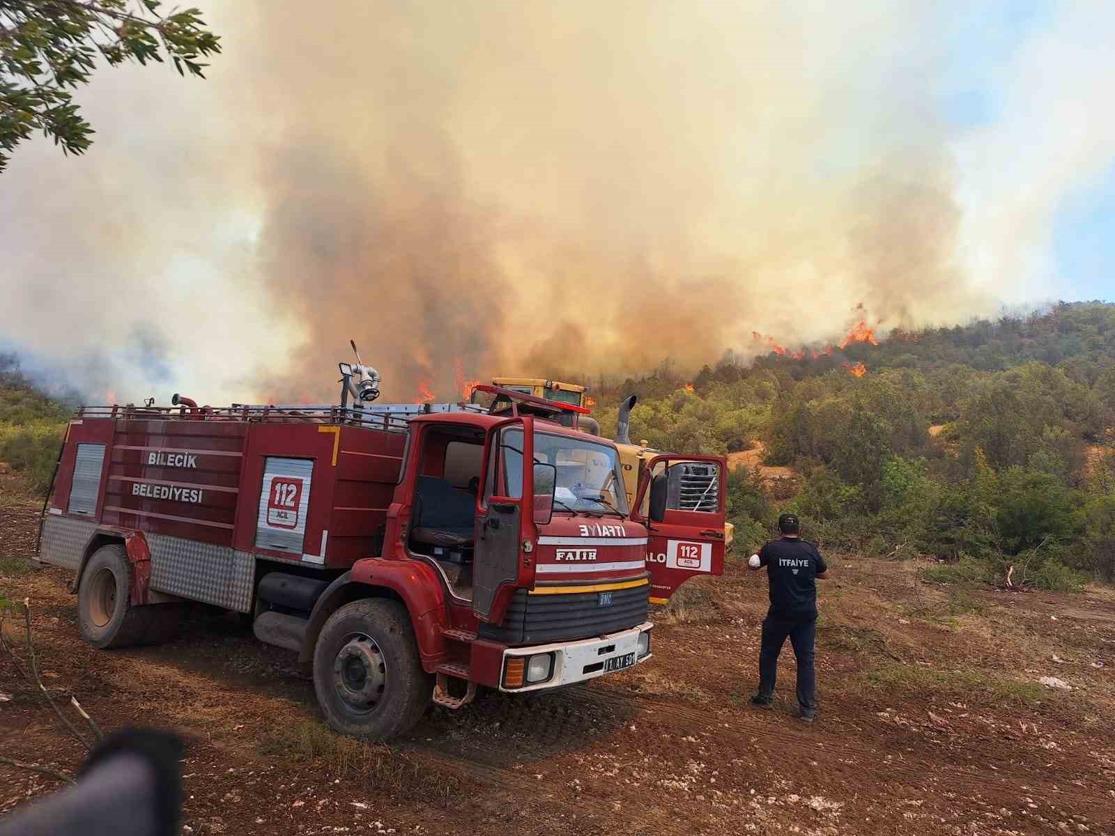 (ÖZEL) Orman yangınlarında var gücüyle çalışan itfaiyeciler hayvanlara da büyük şefkat gösteriyor