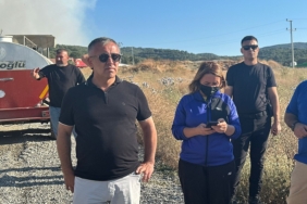 Yangın bölgesinde dumandan etkilenen Başkan Tekin hastaneye kaldırıldı