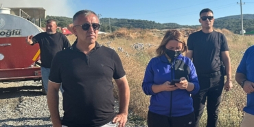 Yangın bölgesinde dumandan etkilenen Başkan Tekin hastaneye kaldırıldı
