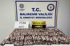 Ayvalık’ta 7 bin 194 adet sentetik hap ele geçirildi