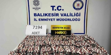 Ayvalık’ta 7 bin 194 adet sentetik hap ele geçirildi