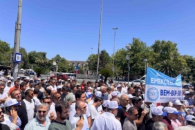 Saraçhane’de İBB çalışanlarından promosyon protestosu