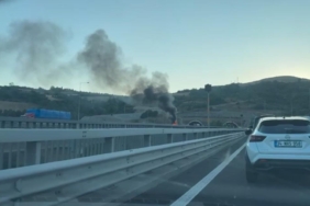 Kamyon alev topuna döndü