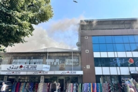 Bursa’da tekstil atölyesinin çatı katında yangın