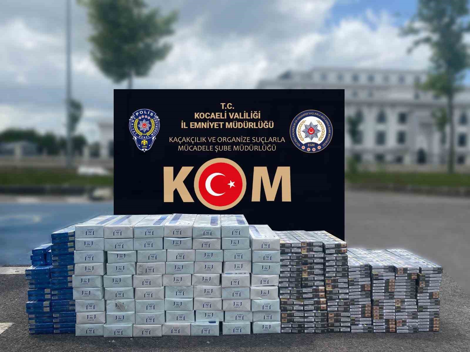 TEM Otoyolu’nda bir tırda 350 paket gümrük kaçağı sigara ele geçirildi