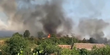 Yerleşim yerine yaklaşan alevler korkuttu