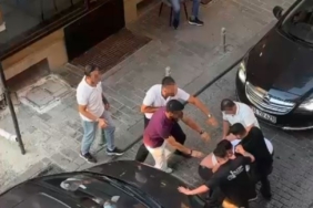 Fatih’te yol verme kavgası kamerada