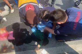 Ümraniye’de karşıdan karşıya geçen çifte panelvan çarptı: 1 ağır yaralı