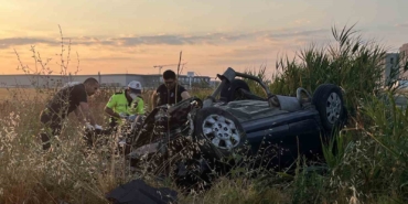 Tekirdağ’da otomobil takla attı: 2 ölü