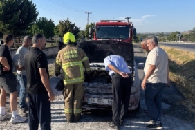 Susurluk’ta araç yangınına müdahale edildi