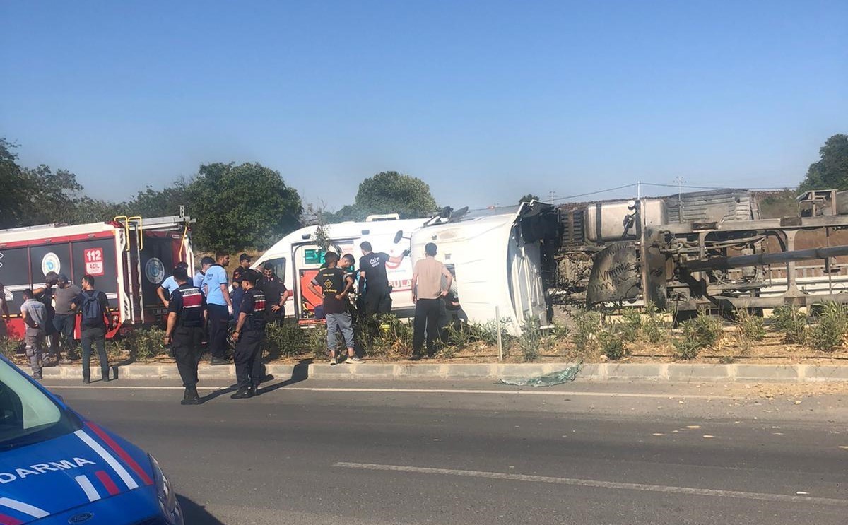 Tekirdağ’da kamyon kazası: 1 yaralı