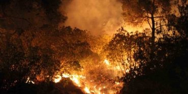 Çanakkale’de yangın etkisini sürdürüyor... Ekiplerin müdahalesi gece de sürüyor