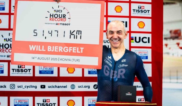 Paralimpik bisikletçi William Bjergfelt, Konya Velodromu’nda dünya rekoru kırdı