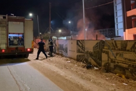 Bekçi inşaatta ateş yaktı mahalle ayağa kalktı