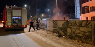 Bekçi inşaatta ateş yaktı mahalle ayağa kalktı