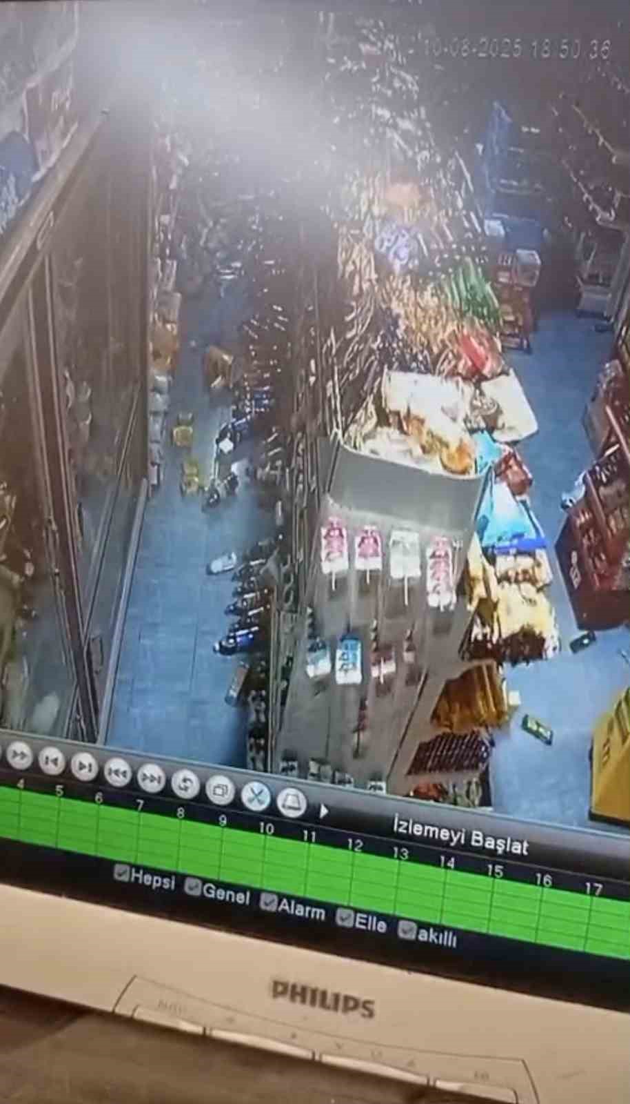 6.1’lik deprem marketi darmadağın etti