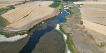 Tekirdağ’da Sarılar Göleti kuraklıktan nasibini aldı