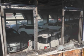 Pendik’te arazi yangını: Milyonluk sıfır araçlar son anda kurtarıldı