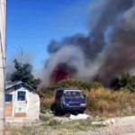 Otluk ve ağaçlık alanda çıkan yangın paniğe sebep oldu