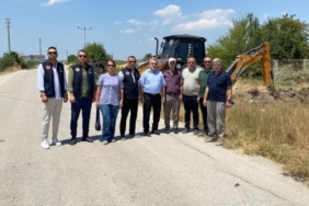 Kaymakam Öztürk, Kandilli Köyü’ndeki altyapı çalışmalarını yerinde inceledi