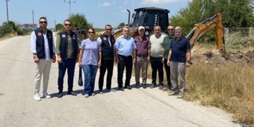 Kaymakam Öztürk, Kandilli Köyü’ndeki altyapı çalışmalarını yerinde inceledi