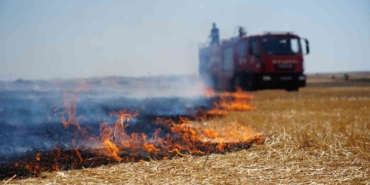 Edirne’de anız yangını